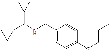 (dicyclopropylmethyl)[(4-propoxyphenyl)methyl]amine 化学構造式