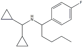(dicyclopropylmethyl)[1-(4-fluorophenyl)pentyl]amine Struktur