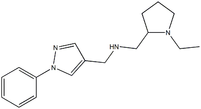 [(1-ethylpyrrolidin-2-yl)methyl][(1-phenyl-1H-pyrazol-4-yl)methyl]amine Struktur