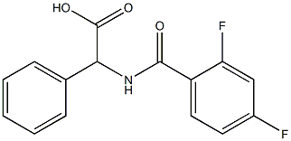 [(2,4-difluorobenzoyl)amino](phenyl)acetic acid Structure