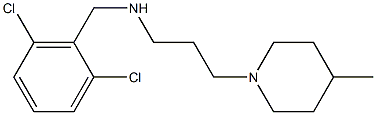 [(2,6-dichlorophenyl)methyl][3-(4-methylpiperidin-1-yl)propyl]amine 化学構造式