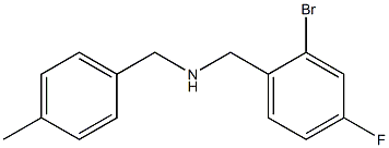 [(2-bromo-4-fluorophenyl)methyl][(4-methylphenyl)methyl]amine Struktur