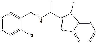 [(2-chlorophenyl)methyl][1-(1-methyl-1H-1,3-benzodiazol-2-yl)ethyl]amine,,结构式
