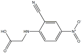 [(2-cyano-4-nitrophenyl)amino]acetic acid,,结构式