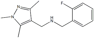[(2-fluorophenyl)methyl][(1,3,5-trimethyl-1H-pyrazol-4-yl)methyl]amine 化学構造式