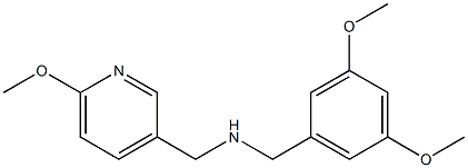 [(3,5-dimethoxyphenyl)methyl][(6-methoxypyridin-3-yl)methyl]amine Structure