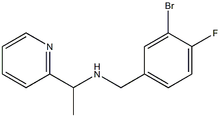 [(3-bromo-4-fluorophenyl)methyl][1-(pyridin-2-yl)ethyl]amine,,结构式