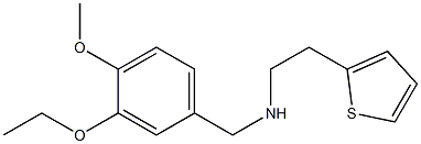 [(3-ethoxy-4-methoxyphenyl)methyl][2-(thiophen-2-yl)ethyl]amine,,结构式