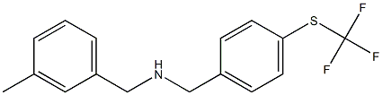 [(3-methylphenyl)methyl]({4-[(trifluoromethyl)sulfanyl]phenyl}methyl)amine,,结构式
