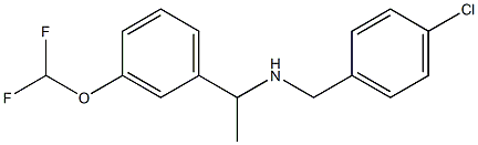 [(4-chlorophenyl)methyl]({1-[3-(difluoromethoxy)phenyl]ethyl})amine Structure