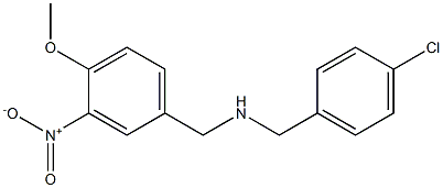 [(4-chlorophenyl)methyl][(4-methoxy-3-nitrophenyl)methyl]amine Structure