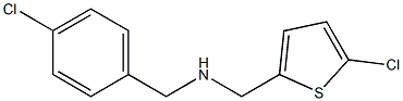 [(4-chlorophenyl)methyl][(5-chlorothiophen-2-yl)methyl]amine,,结构式