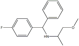 [(4-fluorophenyl)(phenyl)methyl](1-methoxypropan-2-yl)amine Structure