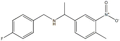 [(4-fluorophenyl)methyl][1-(4-methyl-3-nitrophenyl)ethyl]amine,,结构式