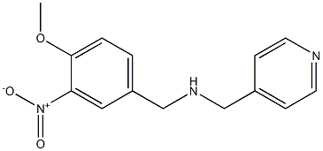 [(4-methoxy-3-nitrophenyl)methyl](pyridin-4-ylmethyl)amine,,结构式