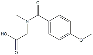 [(4-methoxybenzoyl)(methyl)amino]acetic acid Struktur