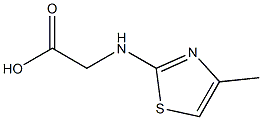 [(4-methyl-1,3-thiazol-2-yl)amino]acetic acid,,结构式