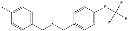 [(4-methylphenyl)methyl]({4-[(trifluoromethyl)sulfanyl]phenyl}methyl)amine