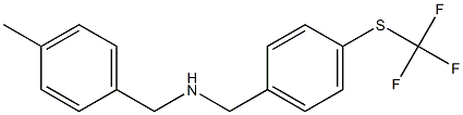  [(4-methylphenyl)methyl]({4-[(trifluoromethyl)sulfanyl]phenyl}methyl)amine