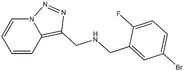 [(5-bromo-2-fluorophenyl)methyl]({[1,2,4]triazolo[3,4-a]pyridin-3-ylmethyl})amine,,结构式