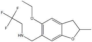 [(5-ethoxy-2-methyl-2,3-dihydro-1-benzofuran-6-yl)methyl](2,2,2-trifluoroethyl)amine Struktur