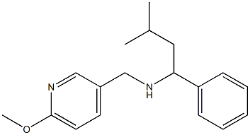 [(6-methoxypyridin-3-yl)methyl](3-methyl-1-phenylbutyl)amine Structure