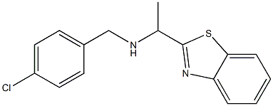 [1-(1,3-benzothiazol-2-yl)ethyl][(4-chlorophenyl)methyl]amine Structure