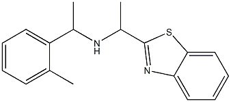 [1-(1,3-benzothiazol-2-yl)ethyl][1-(2-methylphenyl)ethyl]amine 结构式