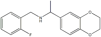 [1-(2,3-dihydro-1,4-benzodioxin-6-yl)ethyl][(2-fluorophenyl)methyl]amine 结构式