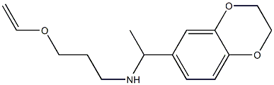 [1-(2,3-dihydro-1,4-benzodioxin-6-yl)ethyl][3-(ethenyloxy)propyl]amine,,结构式