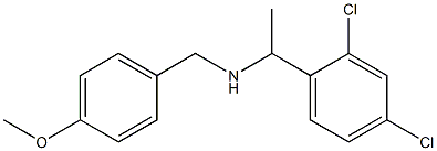 [1-(2,4-dichlorophenyl)ethyl][(4-methoxyphenyl)methyl]amine Structure