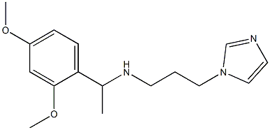 [1-(2,4-dimethoxyphenyl)ethyl][3-(1H-imidazol-1-yl)propyl]amine 化学構造式
