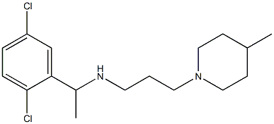 [1-(2,5-dichlorophenyl)ethyl][3-(4-methylpiperidin-1-yl)propyl]amine 结构式