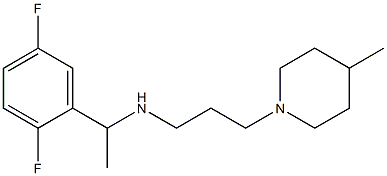 [1-(2,5-difluorophenyl)ethyl][3-(4-methylpiperidin-1-yl)propyl]amine 结构式