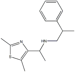 [1-(2,5-dimethyl-1,3-thiazol-4-yl)ethyl](2-phenylpropyl)amine Structure