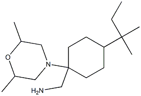 [1-(2,6-dimethylmorpholin-4-yl)-4-(2-methylbutan-2-yl)cyclohexyl]methanamine 化学構造式