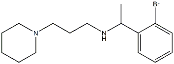 [1-(2-bromophenyl)ethyl][3-(piperidin-1-yl)propyl]amine,,结构式
