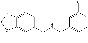 [1-(2H-1,3-benzodioxol-5-yl)ethyl][1-(3-chlorophenyl)ethyl]amine Structure