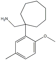 [1-(2-methoxy-5-methylphenyl)cycloheptyl]methanamine,,结构式