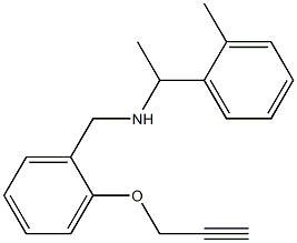 [1-(2-methylphenyl)ethyl]({[2-(prop-2-yn-1-yloxy)phenyl]methyl})amine|