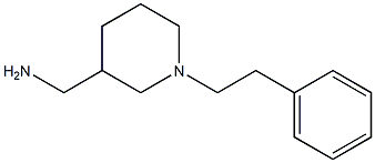 [1-(2-phenylethyl)piperidin-3-yl]methanamine,,结构式