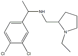 [1-(3,4-dichlorophenyl)ethyl][(1-ethylpyrrolidin-2-yl)methyl]amine,,结构式