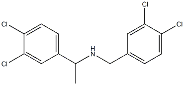 [1-(3,4-dichlorophenyl)ethyl][(3,4-dichlorophenyl)methyl]amine,,结构式