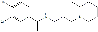 [1-(3,4-dichlorophenyl)ethyl][3-(2-methylpiperidin-1-yl)propyl]amine 化学構造式