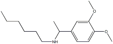 [1-(3,4-dimethoxyphenyl)ethyl](hexyl)amine 结构式