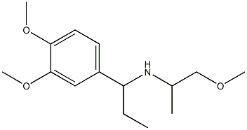 [1-(3,4-dimethoxyphenyl)propyl](1-methoxypropan-2-yl)amine,,结构式
