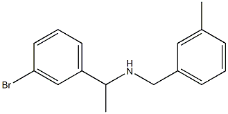 [1-(3-bromophenyl)ethyl][(3-methylphenyl)methyl]amine Structure