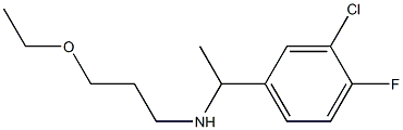 [1-(3-chloro-4-fluorophenyl)ethyl](3-ethoxypropyl)amine Structure