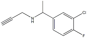 [1-(3-chloro-4-fluorophenyl)ethyl](prop-2-yn-1-yl)amine,,结构式