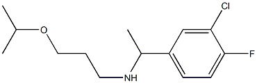 [1-(3-chloro-4-fluorophenyl)ethyl][3-(propan-2-yloxy)propyl]amine,,结构式
